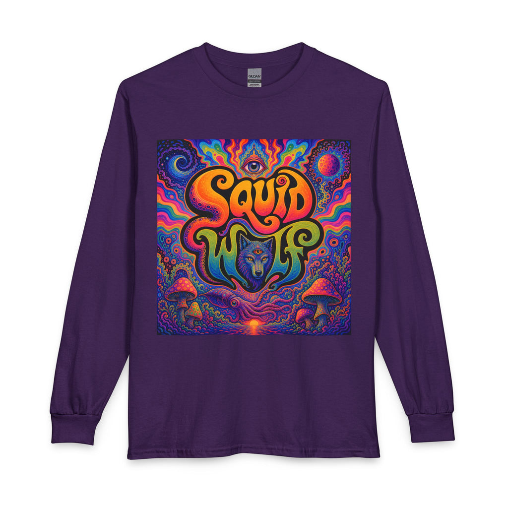 Psychedelic "Squid Wolf" Long Sleeve Shirt
